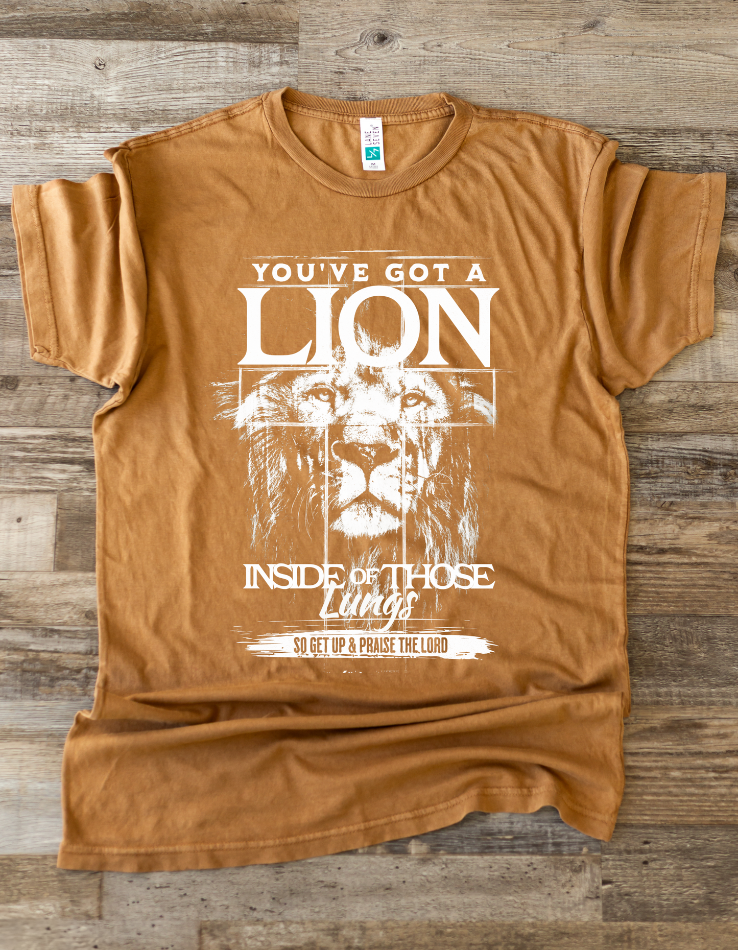 Lion Lane Seven Distressed Graphic Tee
