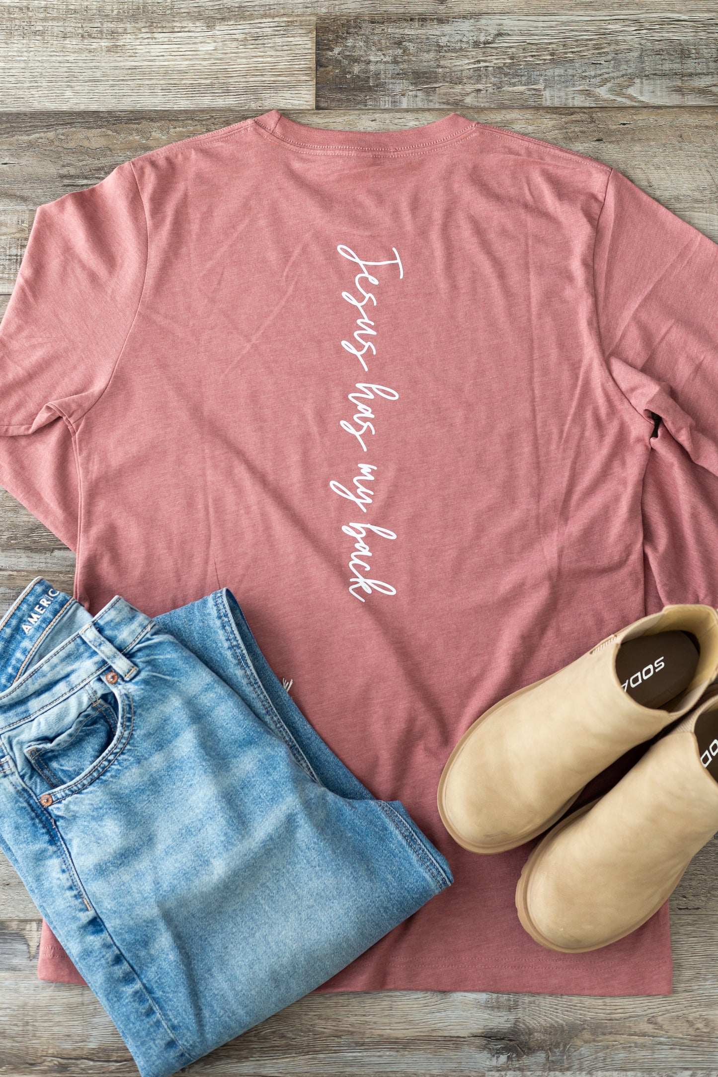 Jesus Has My Back Long Sleeve Tee