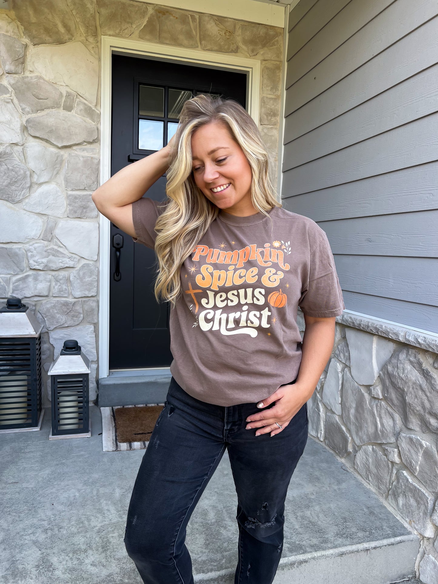 Pumpkin Spice & Jesus Christ tee
