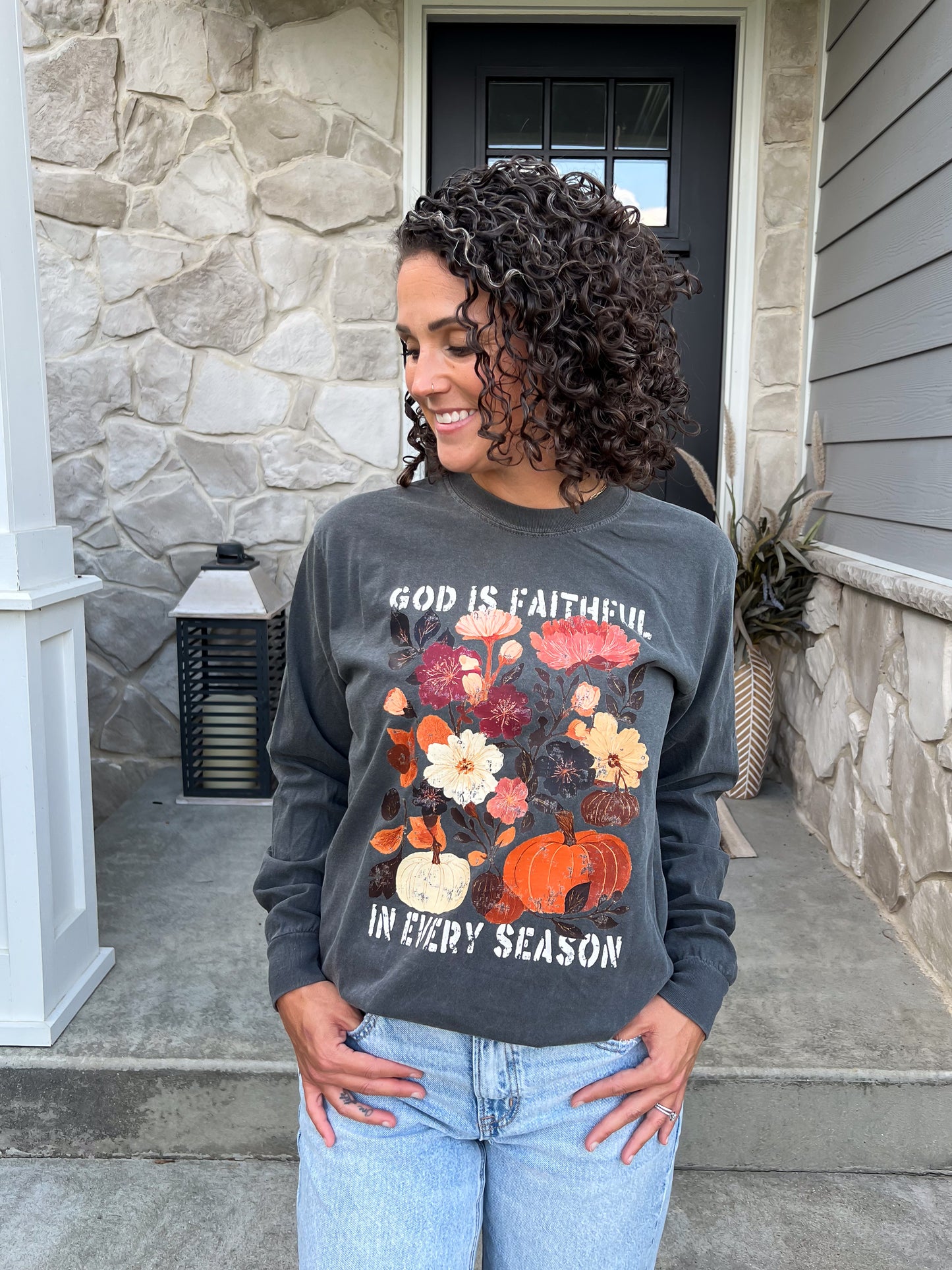 God is Faithful Long Sleeve Tee