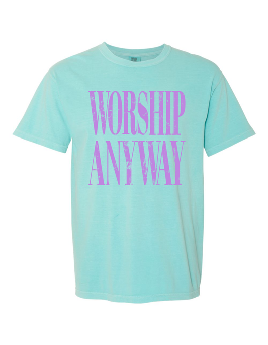 Worship Anyway Tee (Chalky Mint)