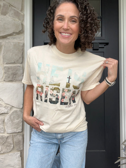 He Is Risen Tee (Ivory)