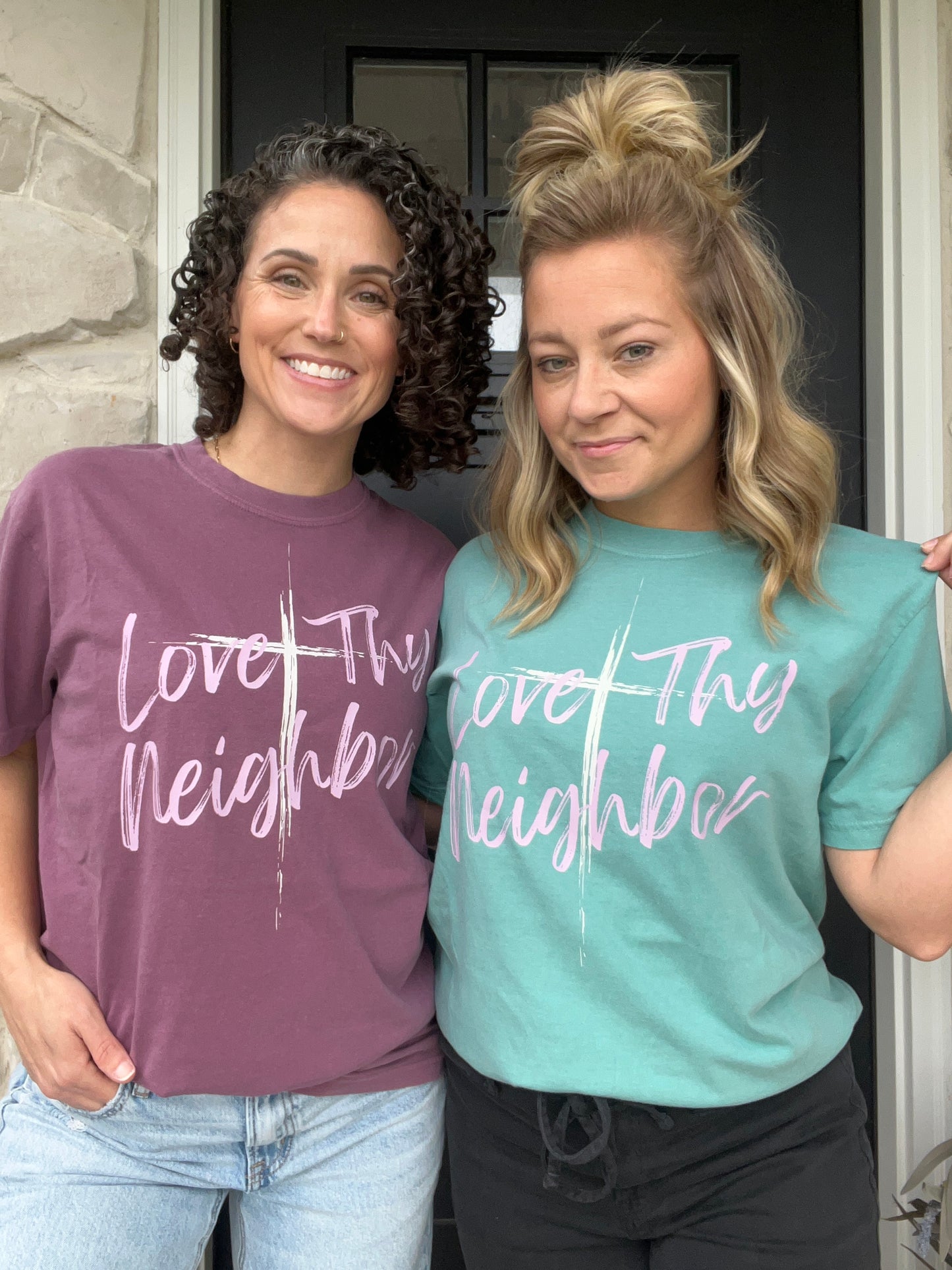 Love Thy Neighbor Tee (Seafoam)