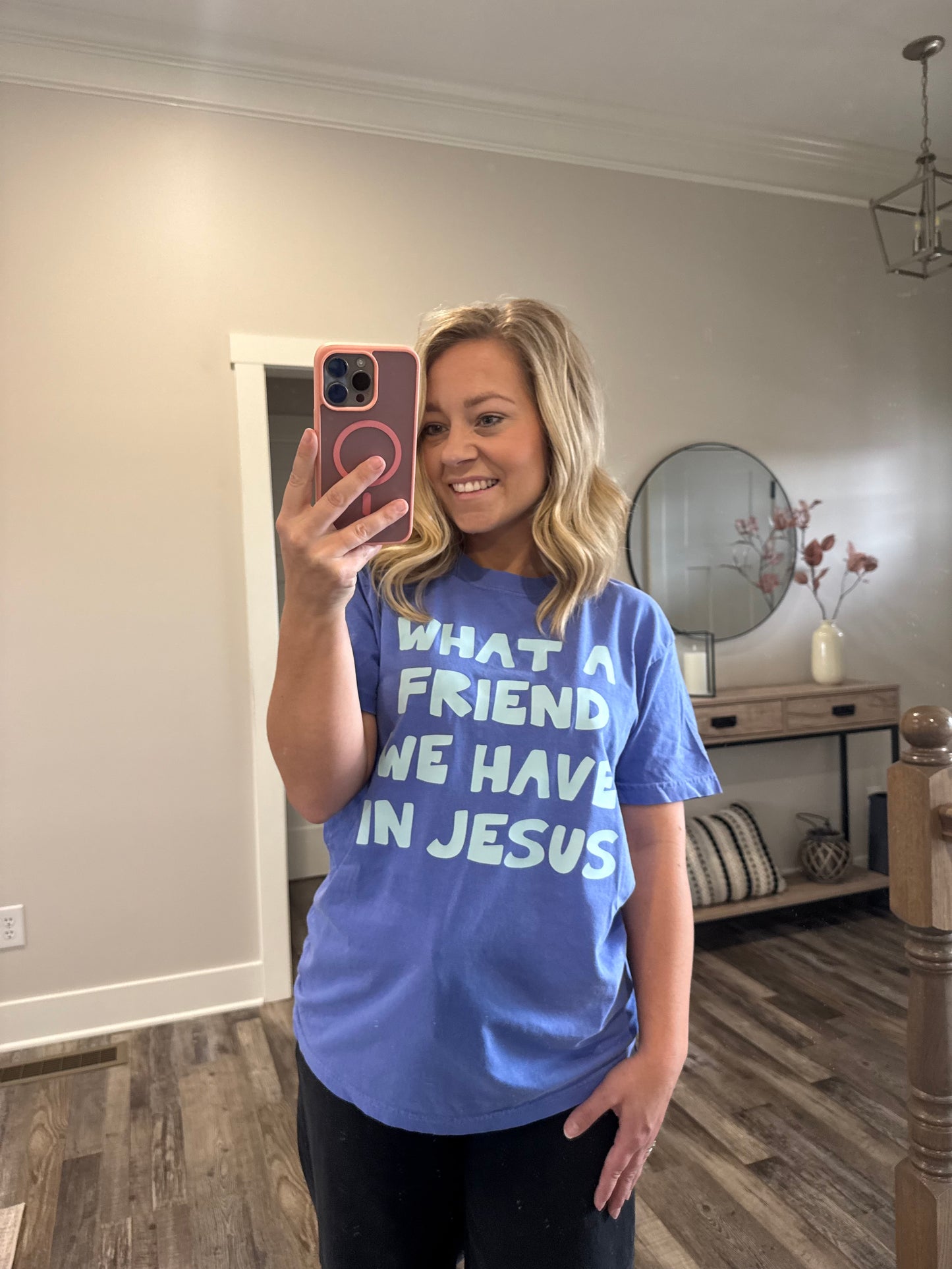 What A Friend Tee (Flo Blue)