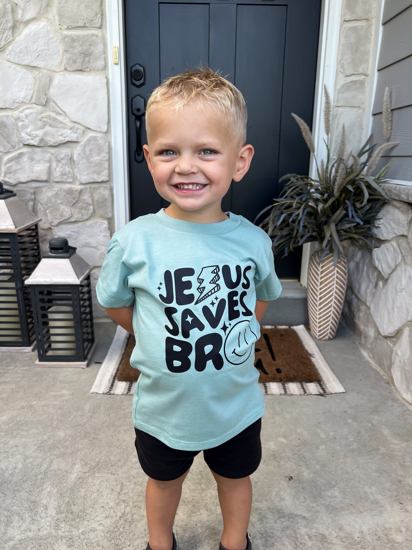 Kids Jesus Saves Bro tee