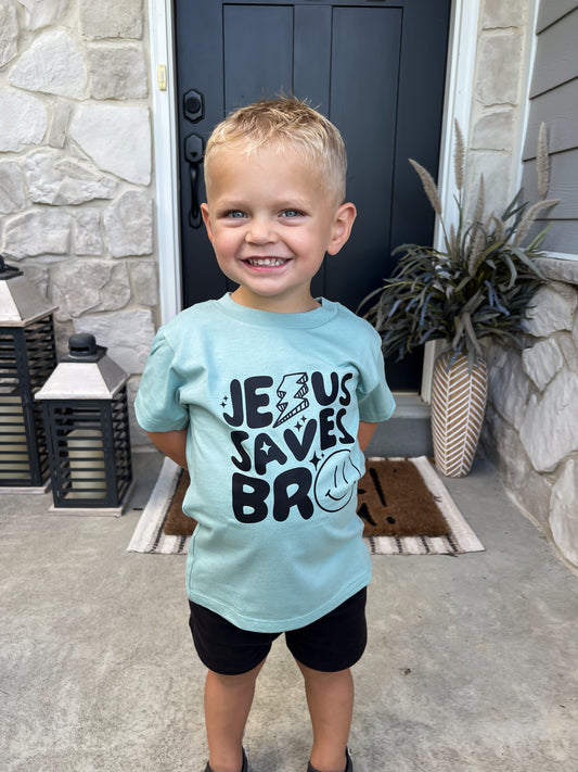 Kids Jesus Saves Bro tee