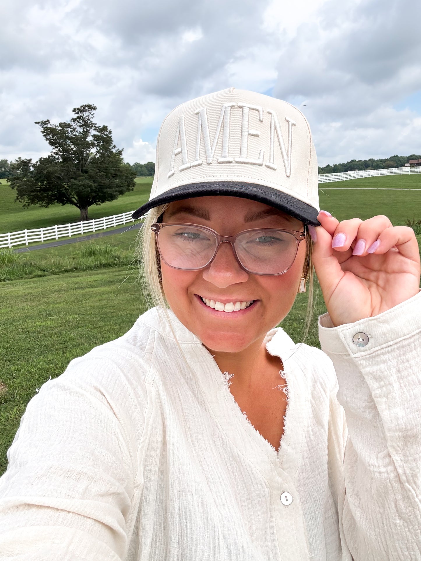 AMEN Monochromatic Vintage Trucker Hat