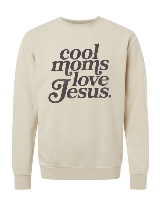 Cool Moms Love Jesus Crew (Ivory)