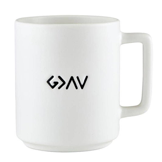 Matte Cafe Mug-God Is Greater