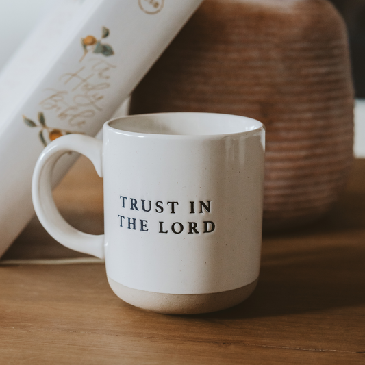 Trust In The Lord Stoneware Coffee Mug - Home Decor